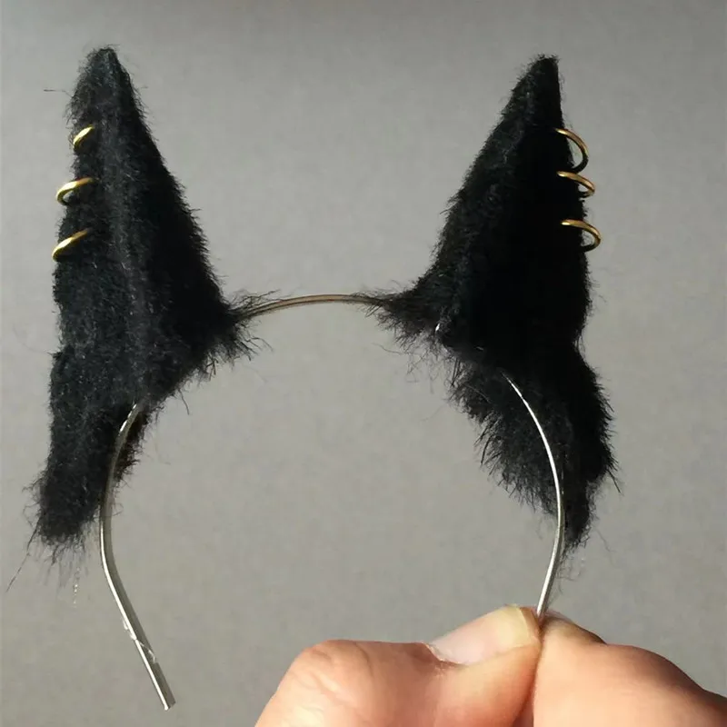 Nowa dostawa Handmade Anime Cosplay kot wilk królik uszy Hairhoop szpilka nakrycia głowy dla lalki przebranie na karnawał akcesoria