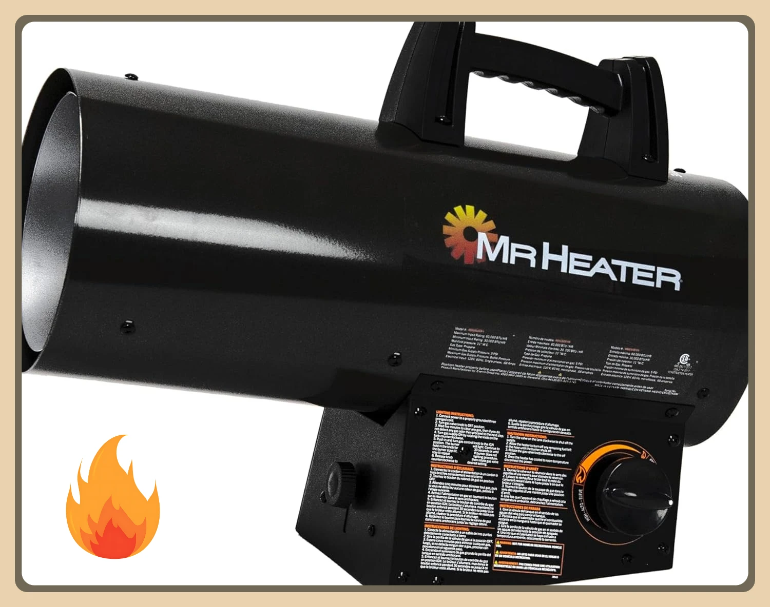 

[Best Seller!]60,000 BTU Forced Air Propane Space Heater with 10 ft. Hose and Regulator