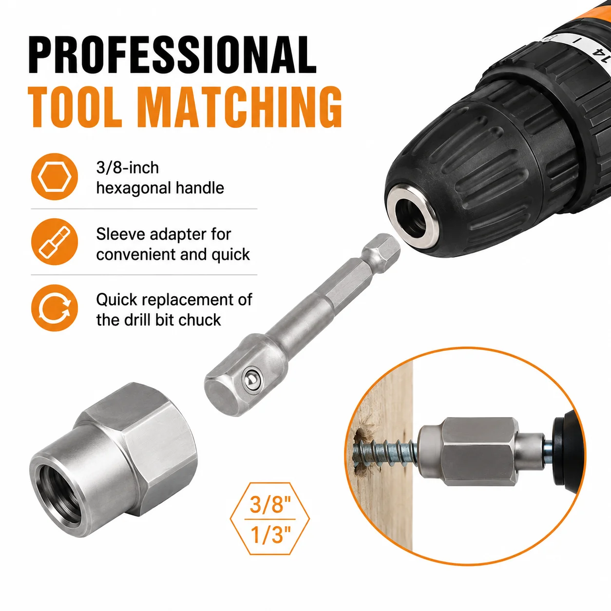 Nut Extractor 14PCS Set, Anti-Slip Anti-Theft Broken Hexagonal Bolt Nut Remover, Impact Socket Disassembly Tool
