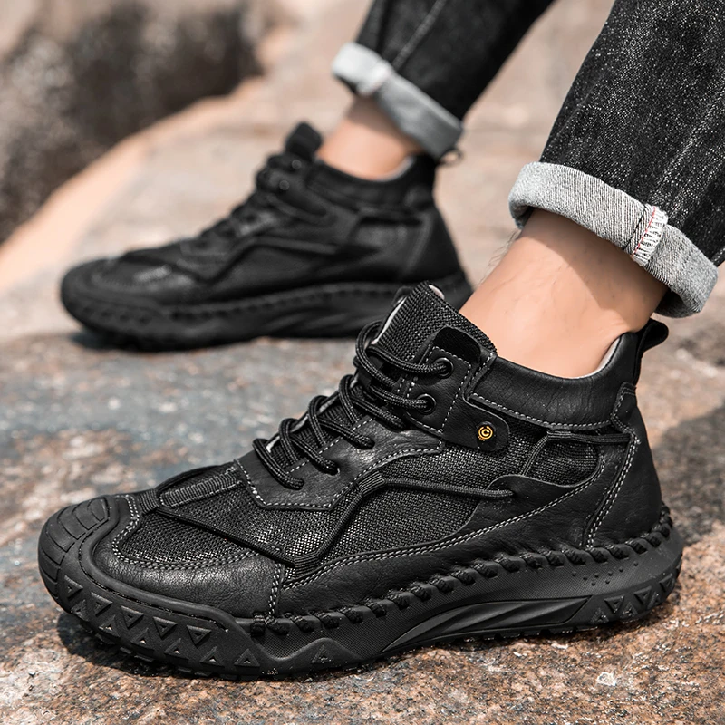 

Fashion Motorcycle Shoes Comfortable Sports Footwear Versatile Man Casual Shoes New Sneakers Outdoor Mens Casual Ankle Boots