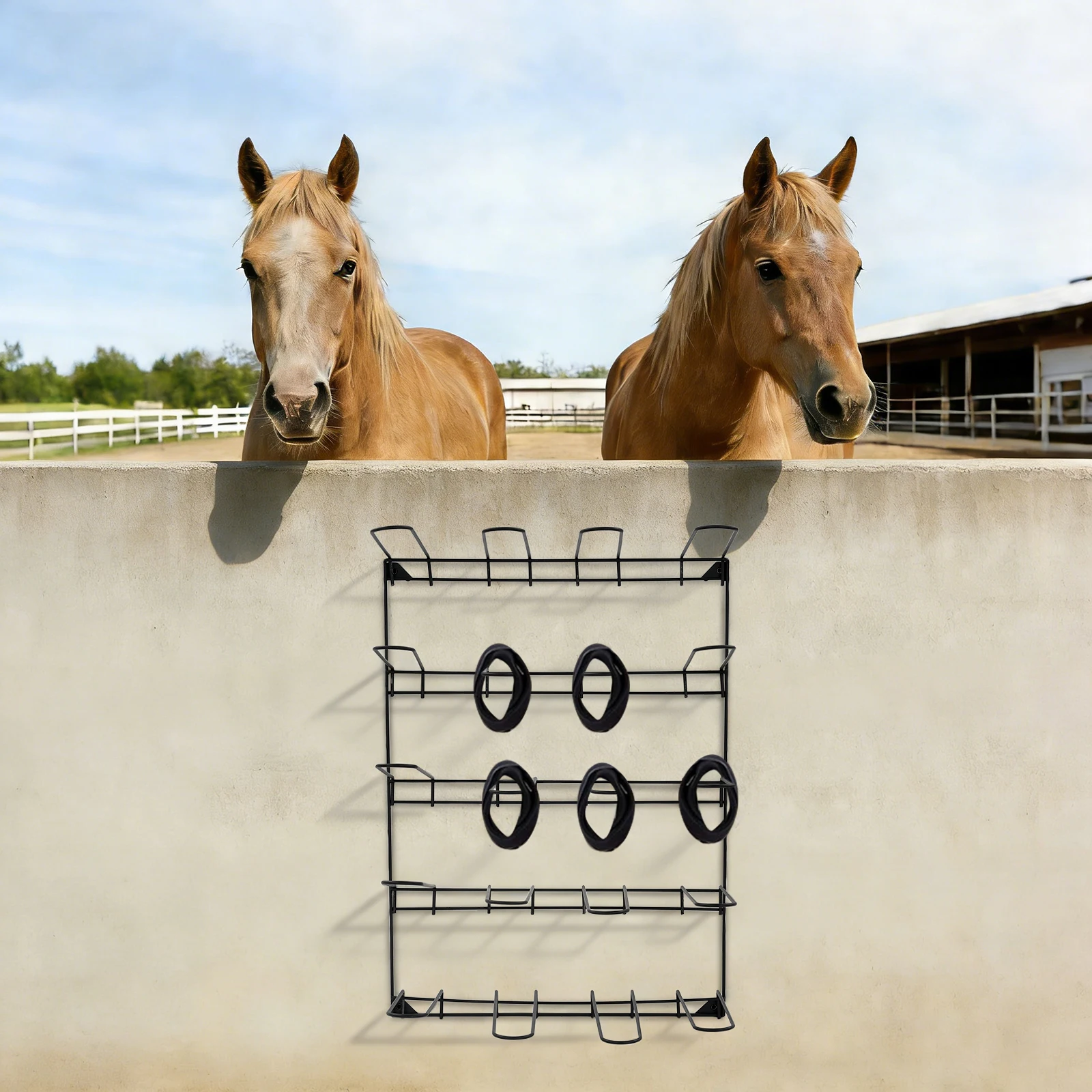 

5 Tiers Wall-mounted Storage Rack For Stable Accessories And Tools,Stable Tool Storage Rack, Stable Tack Storage Rack