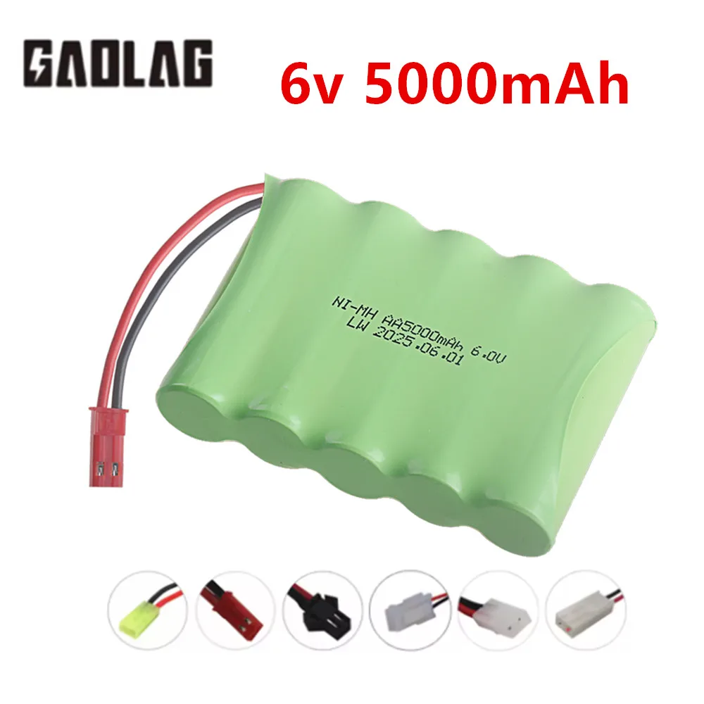 6 فولت 5000 مللي أمبير AA ni-mh بطارية SM/TAMIYA/JST/EL-2P المكونات ل RC ألعاب كهربائية سيارات شاحنات قوارب سباق-بطارية سيارة نيمه 6 فولت 3000 مللي أمبير