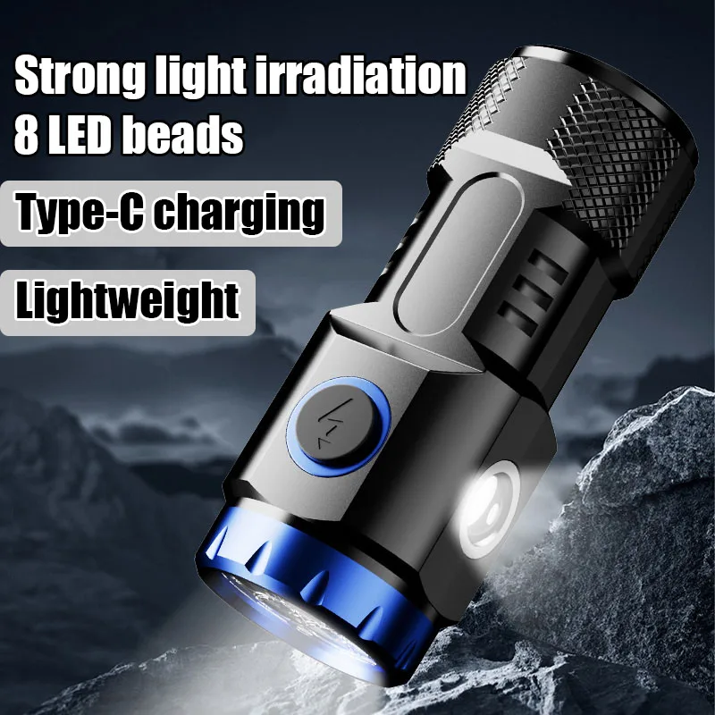 FLSTAR FIRE High Quality LED Flashlight Super Bright Portable ABS lantern USB Rechargeable Outdoor camping waterproof torch