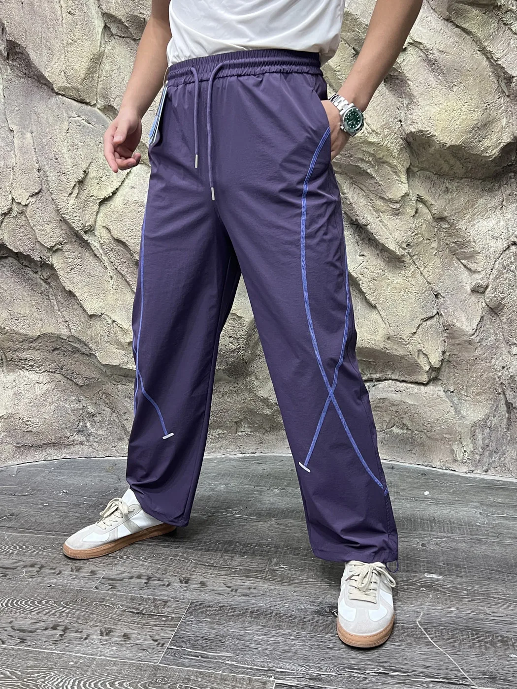 Outdoor Mountain Series Lightweight Breathable Water-Resistant Cool Hsf Line Hiking Quick-Dry Sun-Protective Casual Pants