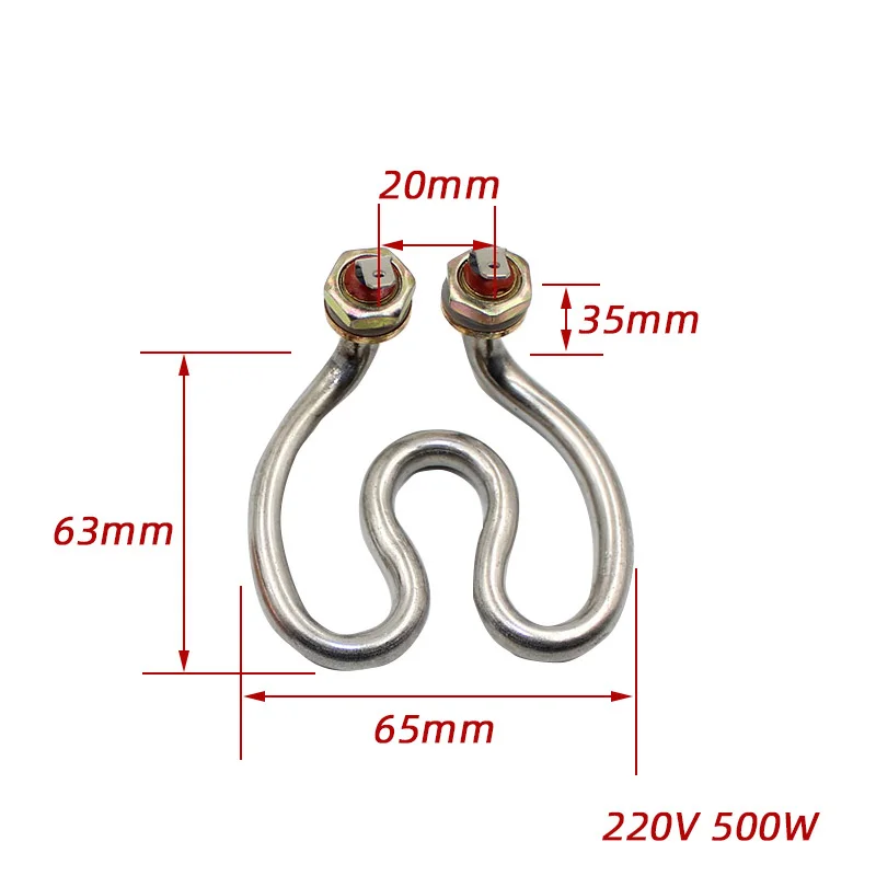 Electric Heating Tube 220V 500W/600W Stainless Steel/Copper Immersion Heater Elements for Coffee Pot/Quick Electric Kettle