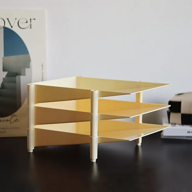 

Multi-Layer Creative Desktop File Organizer A4 Paper Invoice Storage Stackable Desk Rack Office Desk Accessories
