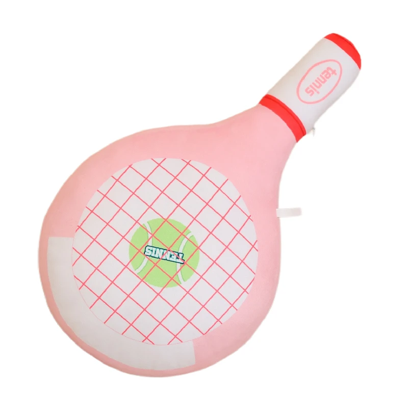 Kawaii Decoration Creative Pink Racket Simulation Tennis Racket Plush Toy Plush Doll Stuffed Pillow Soft Toy Gift