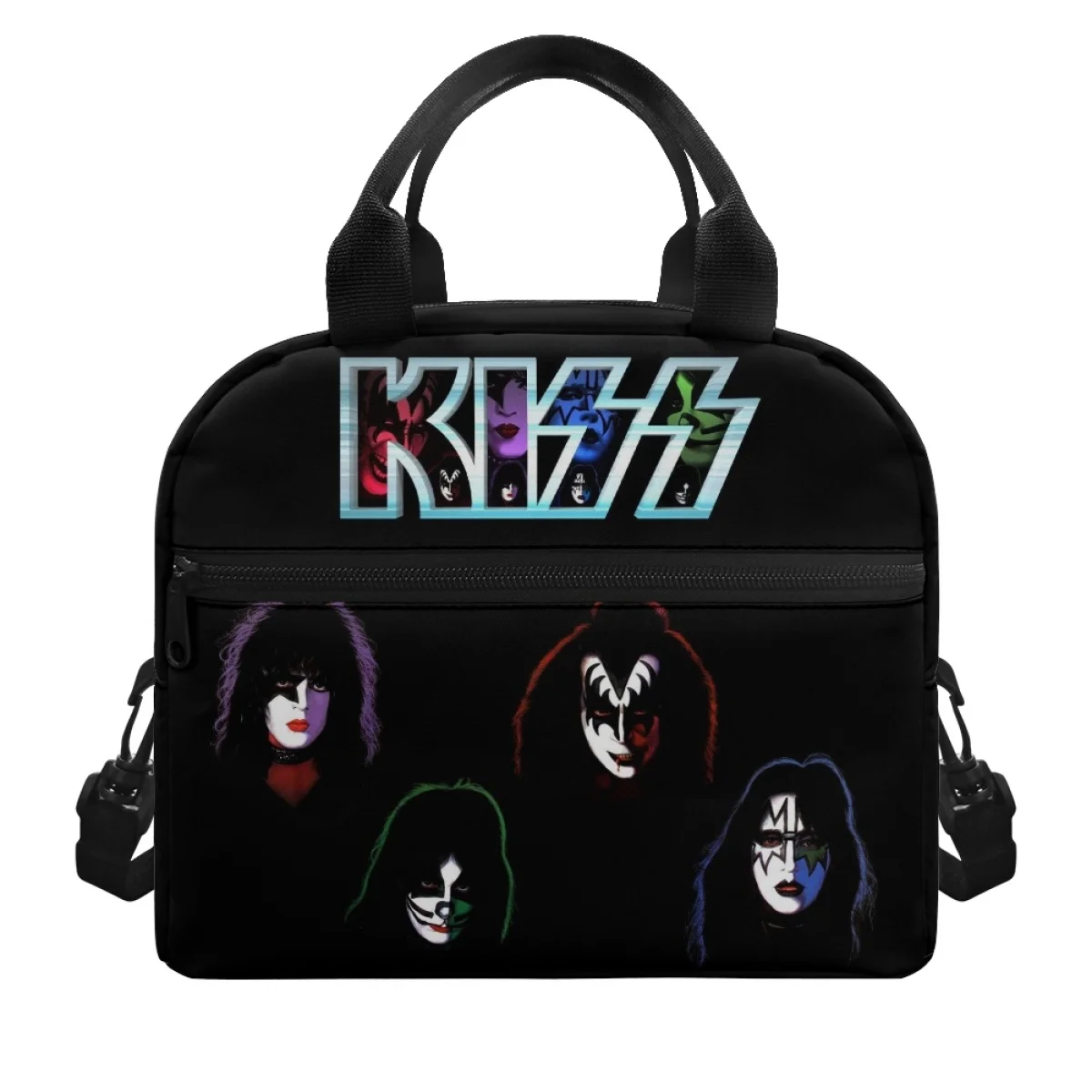 

Cool Rock Band Singer Kiss Pattern Woman Four Seasons Insulated Lunch Bag Easy To Carry for Travel Hiking Picnic Camping School