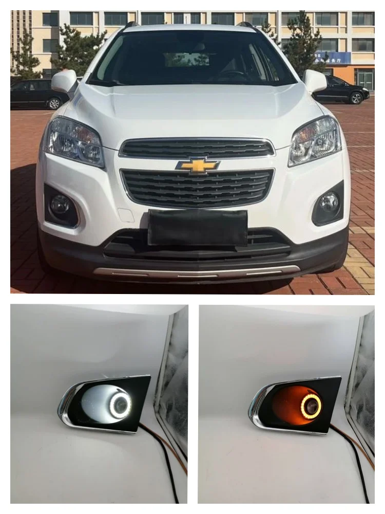 

LED Fog Lights Assembly For Chevy Chevrolet Tracker Holden Trax 2013 2014 2015 Front Bumper Fog lamp Angel Eye Accessories Kit