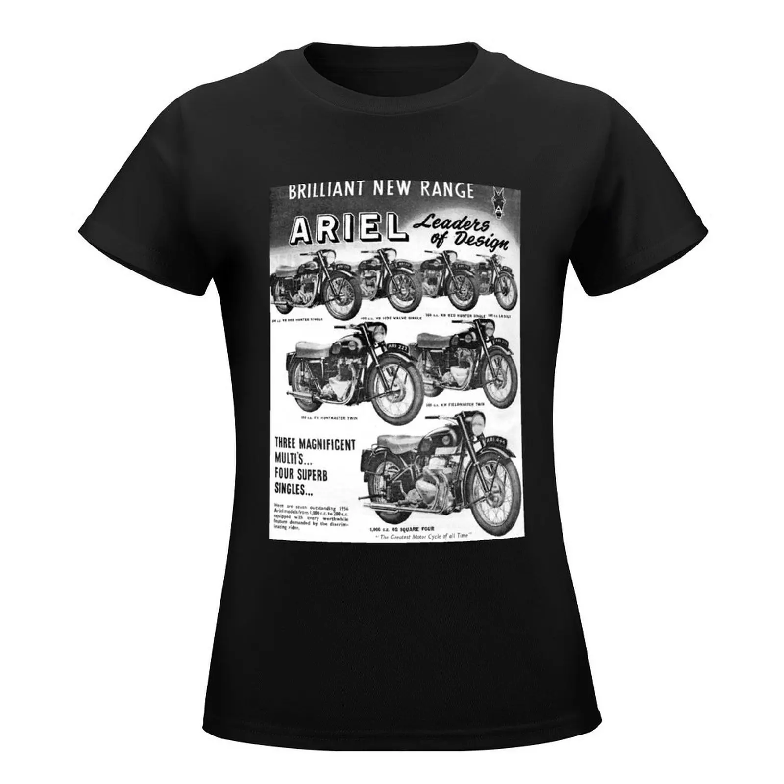 1955 Ariel Motorcycle advert T-Shirt shirts graphic tees korean fashion vintage clothes plus size t shirts for Women loose fit