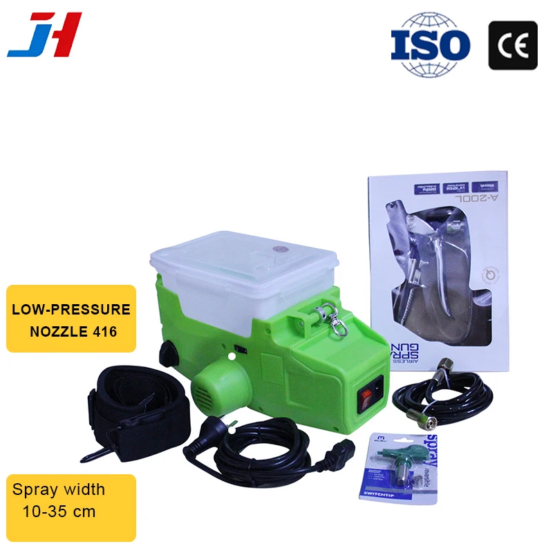 JH 500W Backpack Airless Paint Sprayer 15Mpa High Pressure & 6-Speed Control 1.4L Hopper for Latex Anti-Rust Wall Coating