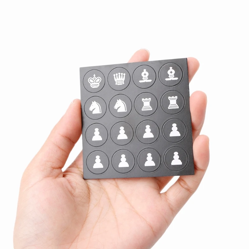 

Pocket Folding Magnetic International Chess Set Board Checkers Plane