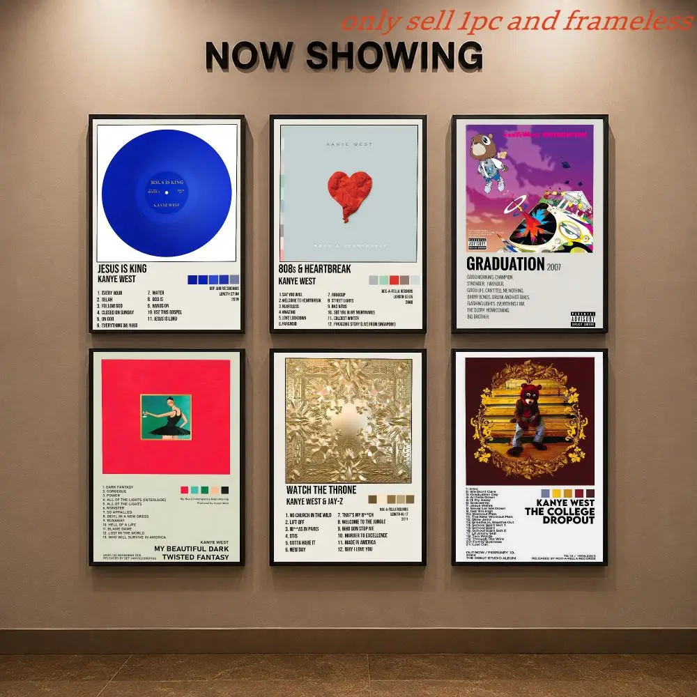 Music Album Cover K-Kanye WestS Poster Poster Gallery Prints Home Decoration Painting Living Room