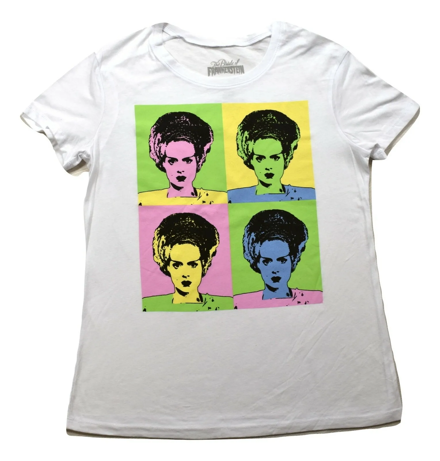 Camiseta blanca para mujer The Bride of Frankenstein, nueva, tallas S, M, L, XL
