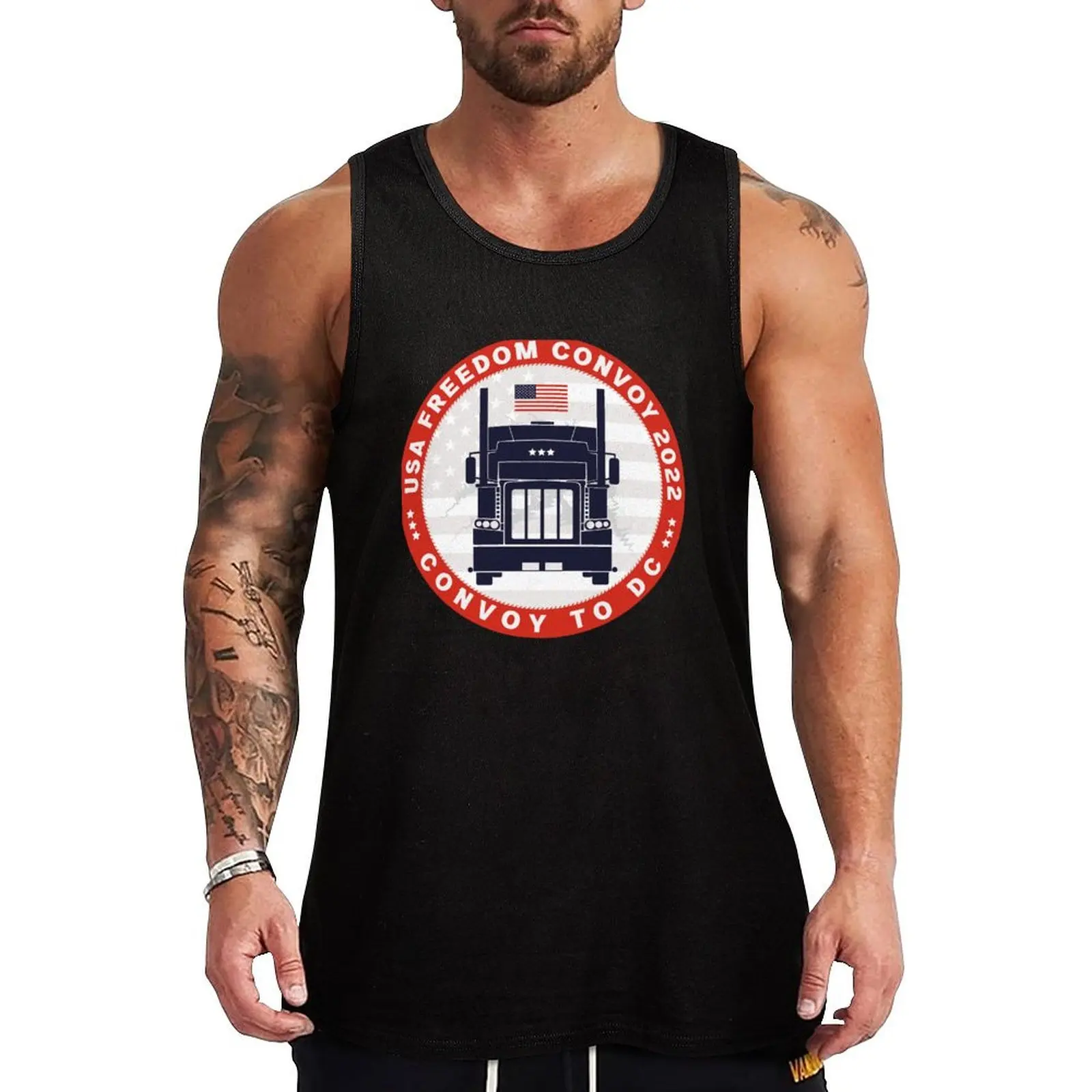 Freedom USA Convoy 2022 Tank Top Men's clothing brands bodybuilding for men T-shirt men