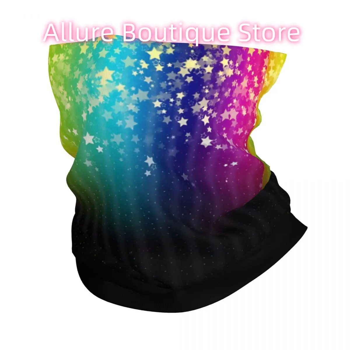 

Colorful Space Rainbow Stars Headband Neck Warmer Men Ski Running Tube Scarf Medical Nurse Face Bandana Gaiter