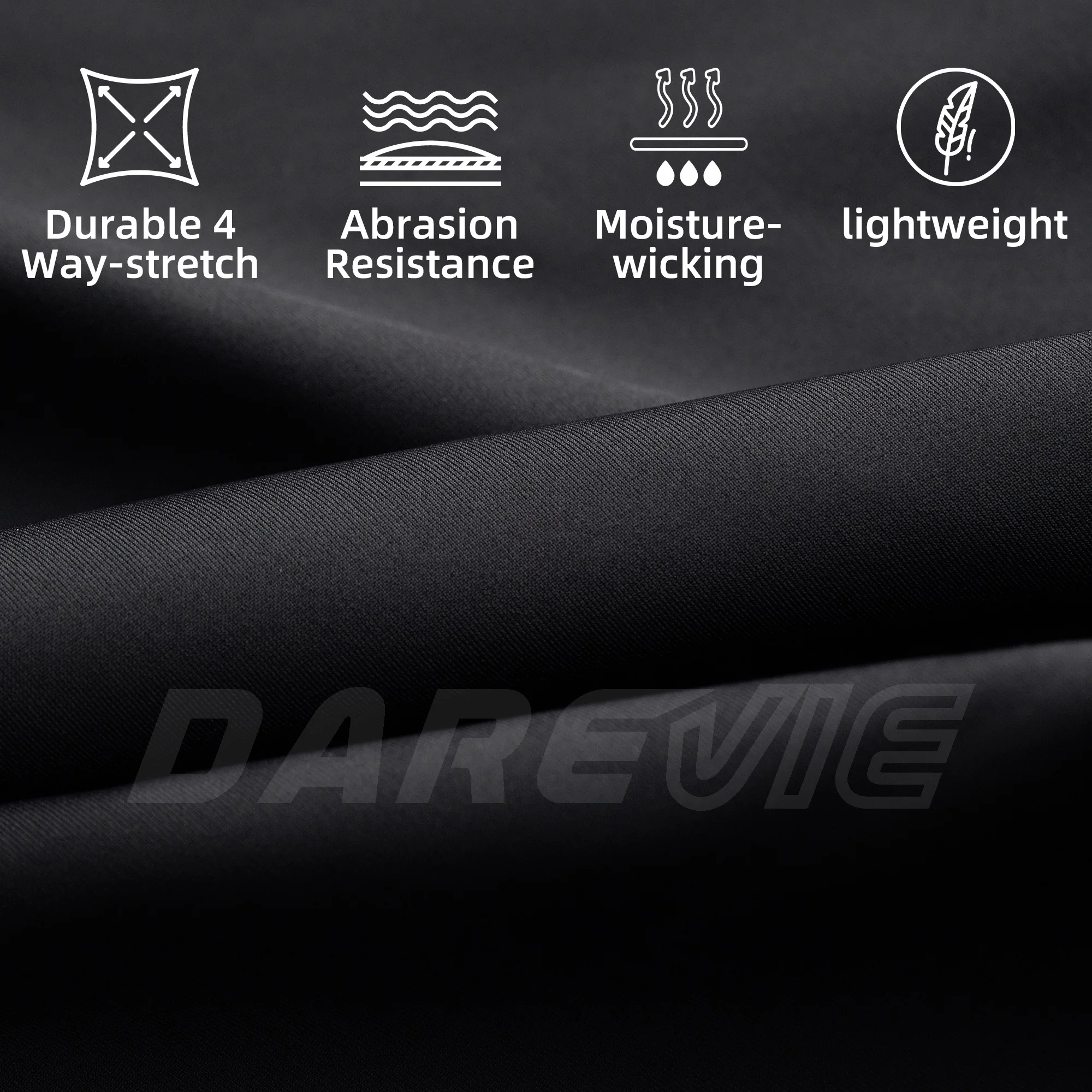DAREVIE Cycling Bib Pants One Piece Lightweight Anti UV 4 Way Stretch Men's Cycling Tights Wear Resistant Quick Dry Men's Pants