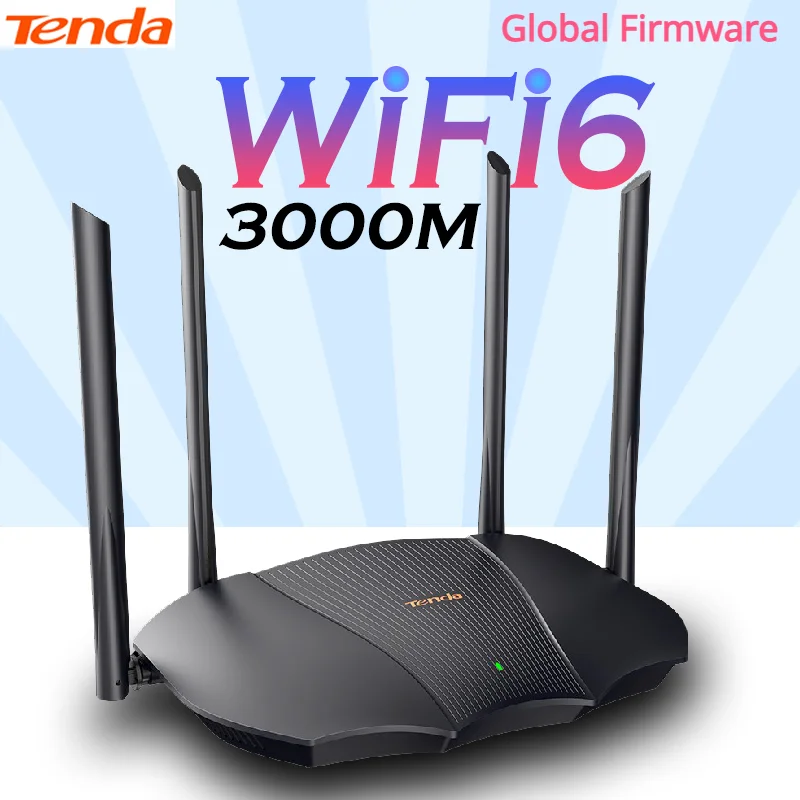 Tenda  AX12 Dual Band AX3000M Gigabit Wi-Fi 6 Router Home Wifi Signal Amplifier Smart Roteador 5G Global Wifi Extender