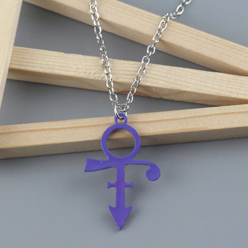 RIP Famous Singer Prince Memorial Symbol Love Logo Purple Rain collana con ciondolo di alta qualità Singer Artist Prince Gifts