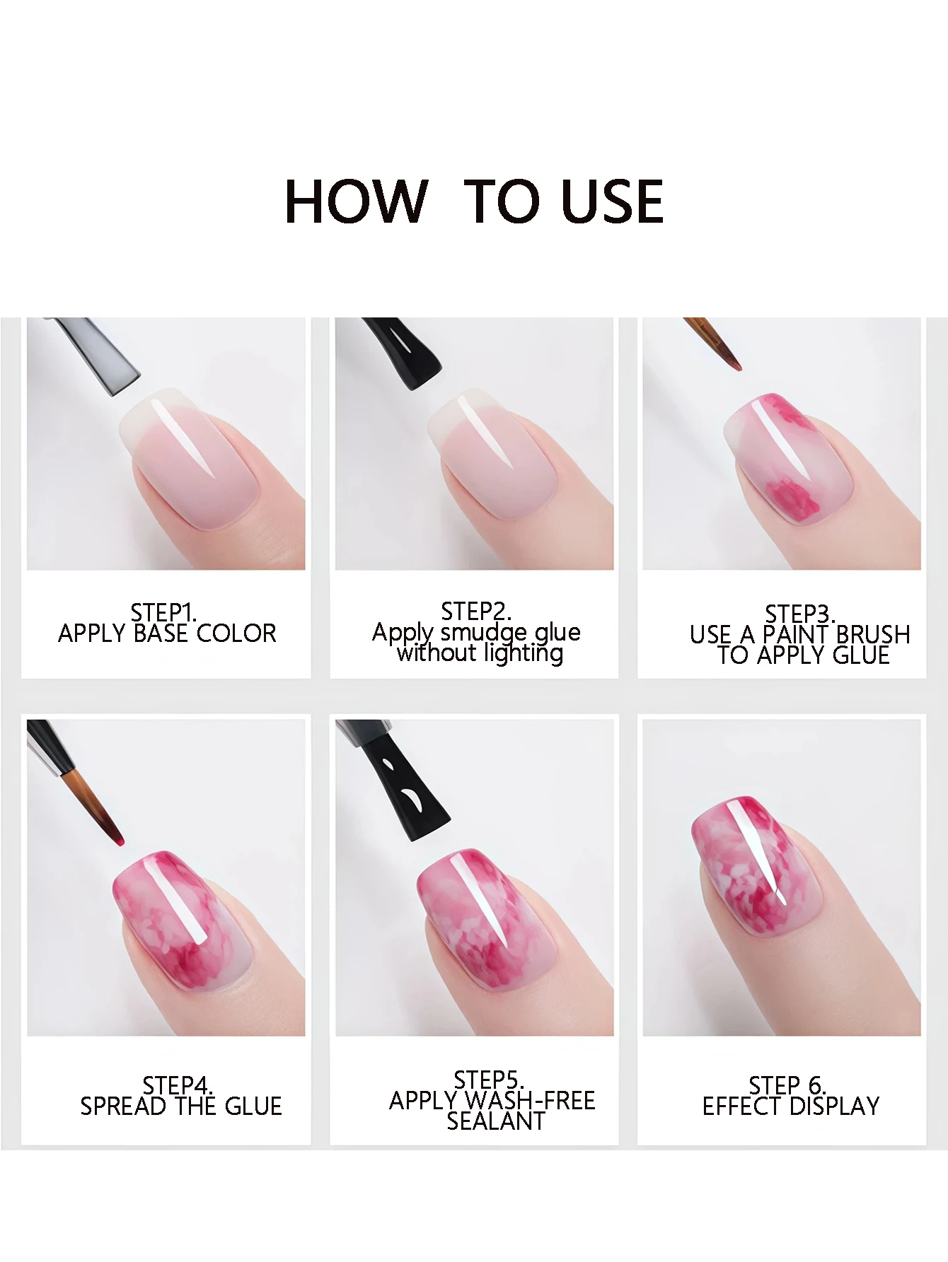 جل مزهر للأظافر 10 مل، جل فعال لوزع الزهر، سهل الاستخدام لتصميم فن الأظافر يتراكب بالغراء الملون #6