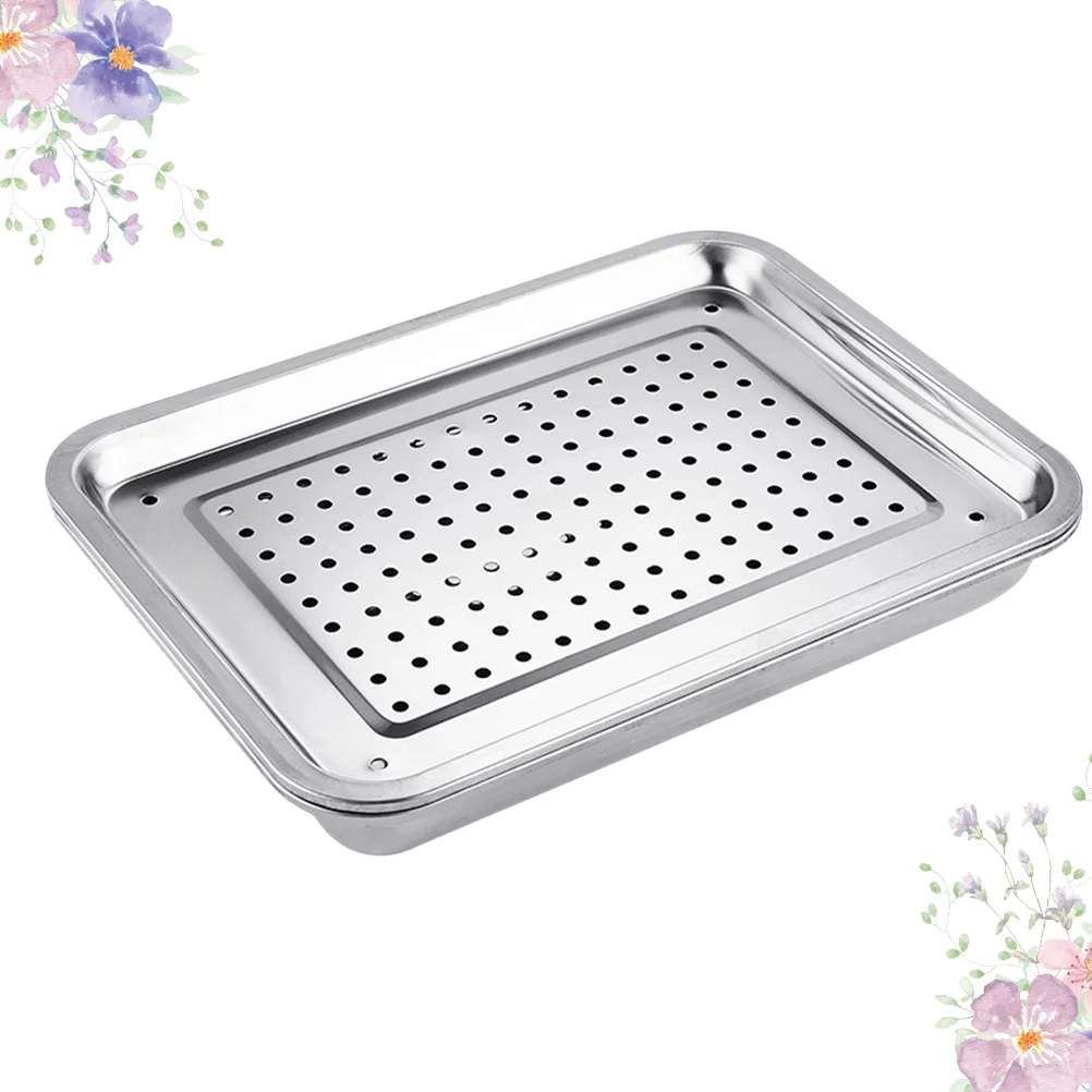 

Stainless Steel Tea Tray 36x27cm Premium Material Easy Home Kitchen Teahouse Restaurant Gift