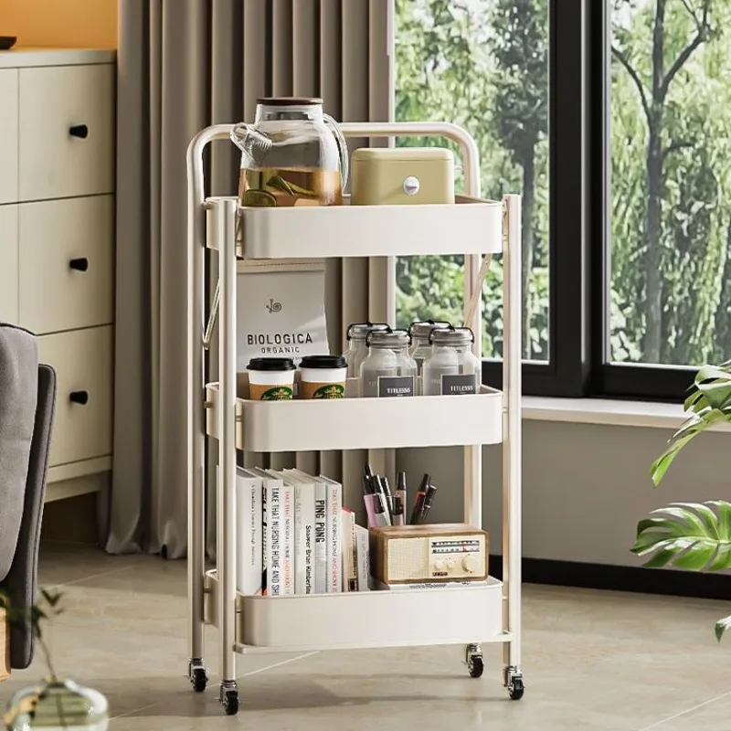 

Stroller Shelf Kitchen Floor to Floor Bedroom Multi-layer Baby Snacks Mobile Bathroom Toilet Storage Storage Rack