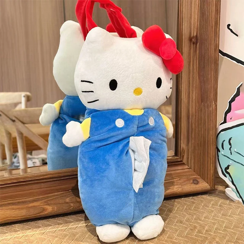 

Sanrio милый плюшевый кошелек, держатель для салфеток, креативный ручной органайзер для туалетной бумаги Hello Kitty, детский подарок на день рождения, Рождество для девочек