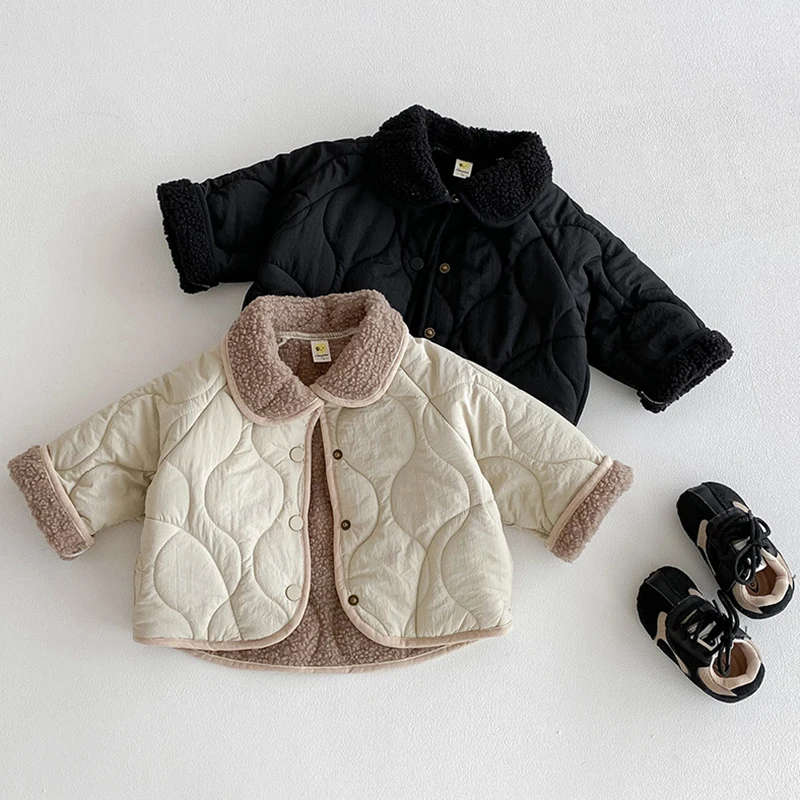 Winter New Korean Style Children's Clothing Windproof Quilted Jacket Children's Cotton Coat 0-5 Years Old Baby Winter Clothes