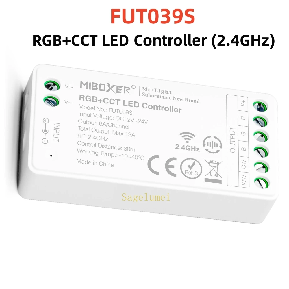 MiBoxer LED Controller FUT035S FUT036S FUT037S FUT038S FUT039S for CCT /Single Color /RGB /RGBW/RGB+CCT Strip Light DC12V~24V