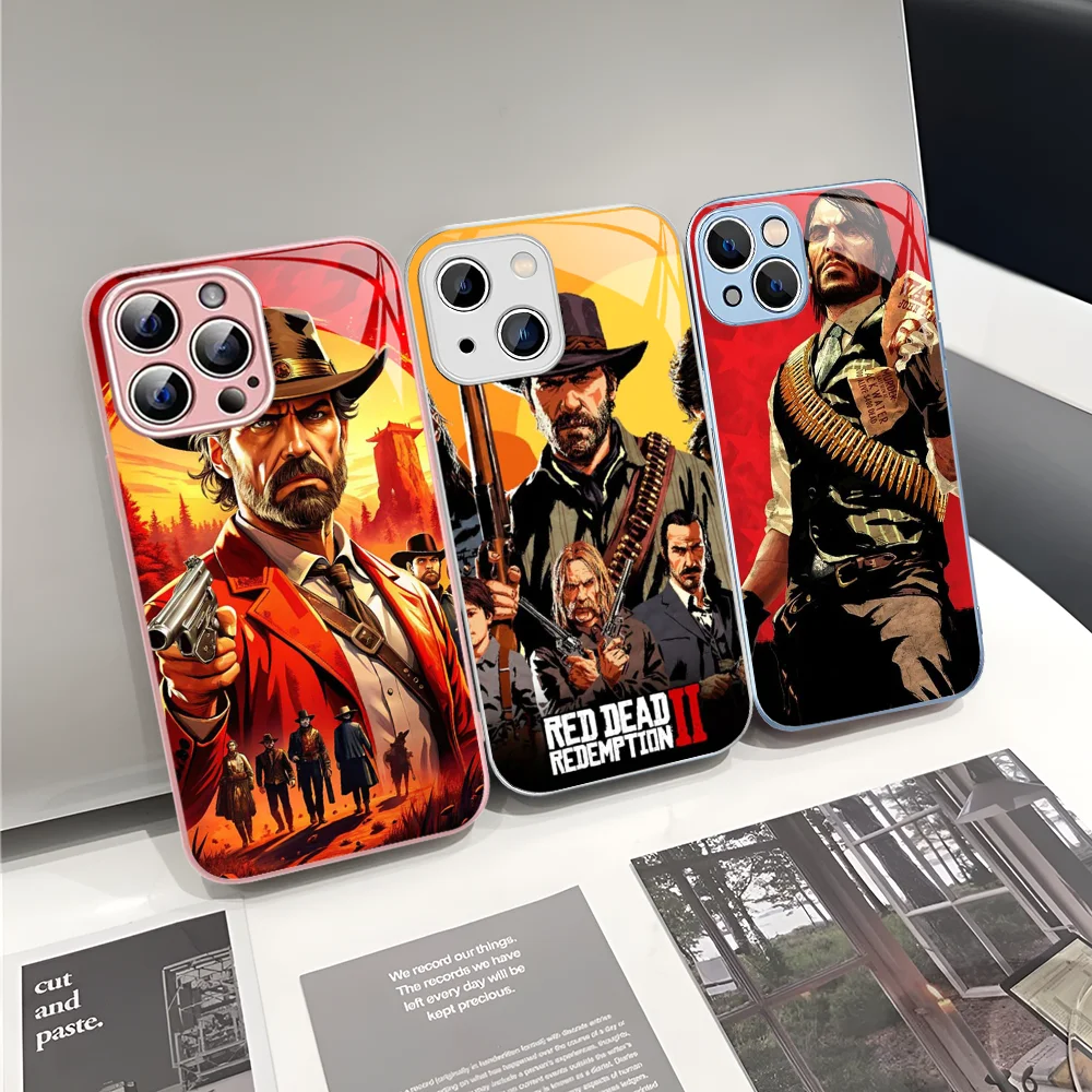 

Red Dead Game R-Redemption 2 Phone Case Tempered Glass For Iphone 14 13 12 11 Pro Mini XS MAX 14Plus X XS XR Cover