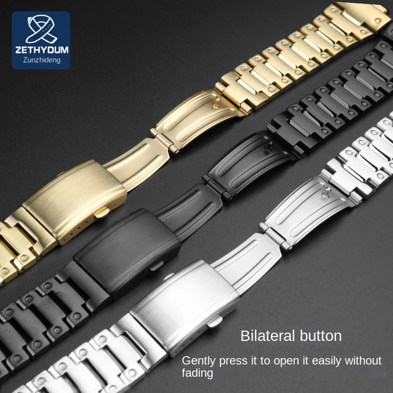 카시오 GW-B5600 DW5600/M5610/GMW-B5000/GA2100/GM-2100 GM5600 남성용 금속 시계 밴드 팔찌 액세서리 용 스테인레스 스틸 스트랩