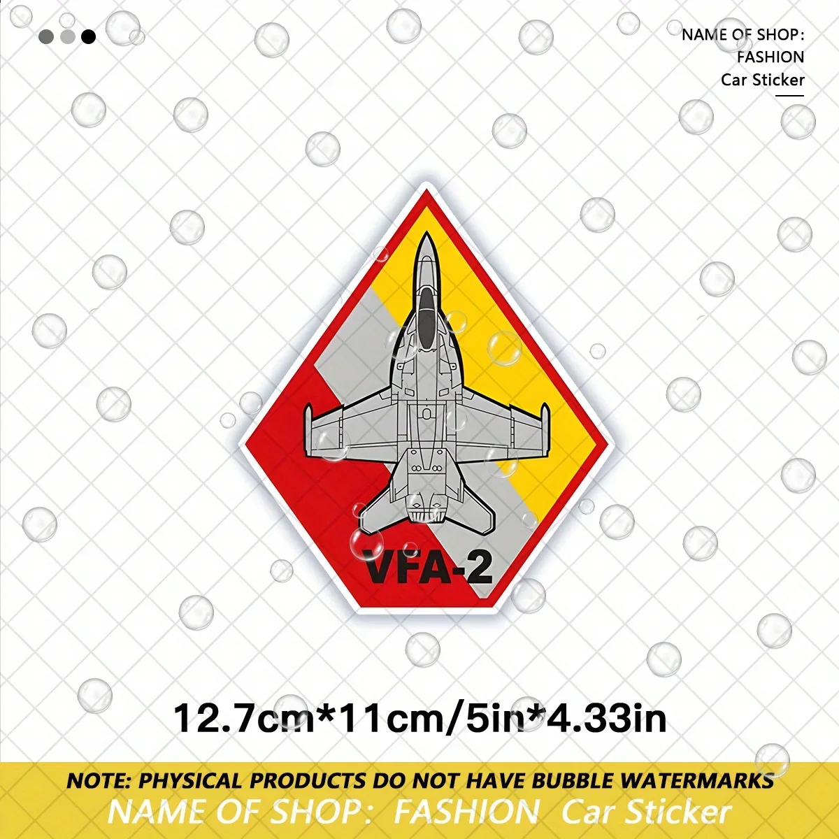

1 шт. жирная наклейка «VFA-2» Jet Car, подходит для фургонов-кемперов, чехлов для гитар, зеркал и авиации — центральные пространства