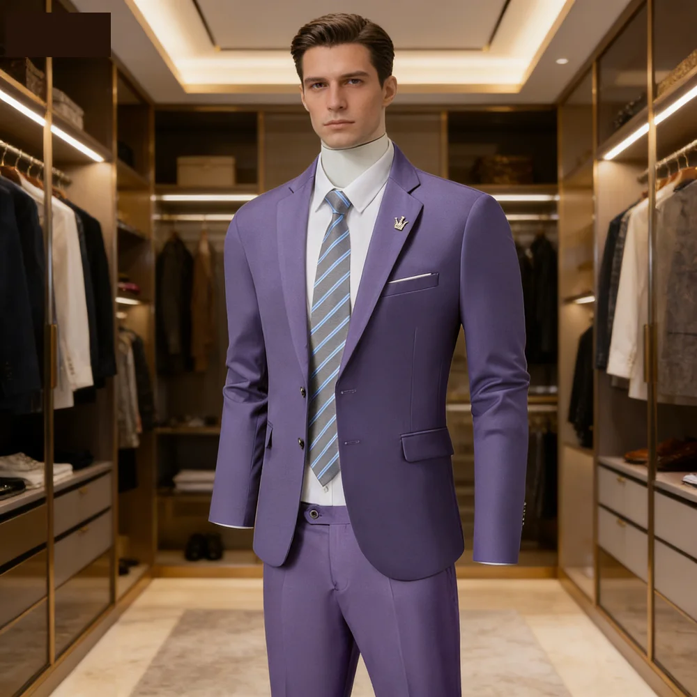 

Элегантные мужские деловые костюмы с отложным воротником (шаль-воротник) для торжественных мероприятий, черные и коричневые, стильные мужские пиджаки