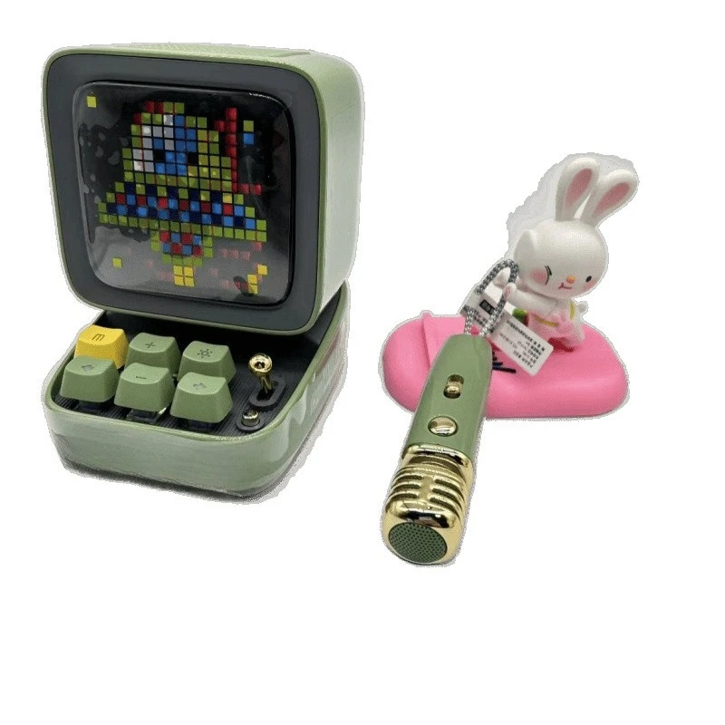 Altoparlante bluetooth per computer Pixel Microfono Karaoke altoparlante integrato regalo di compleanno femminile