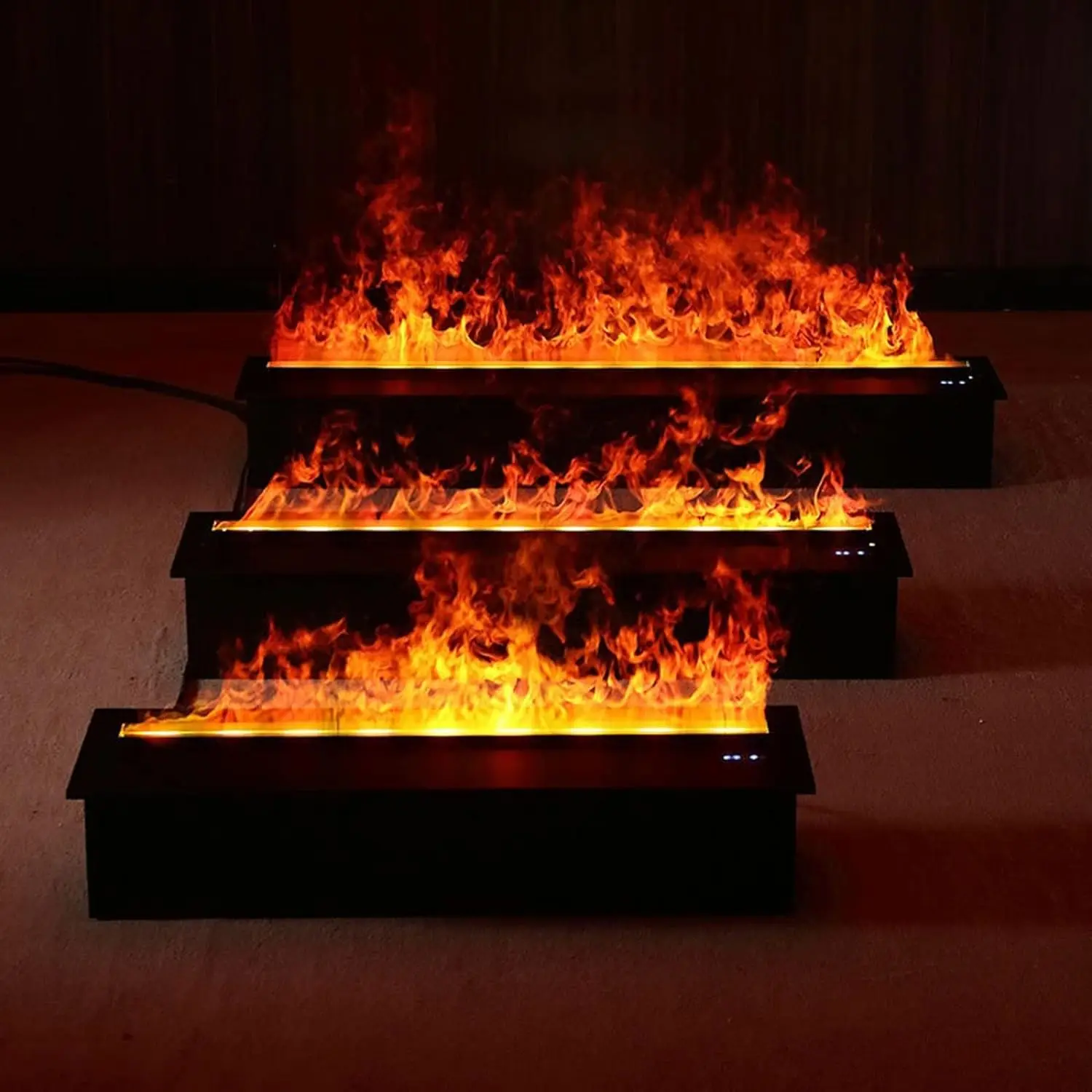 

Modern Electric 3d Flame Water Steam Fireplace Insert Heater with Remote Control