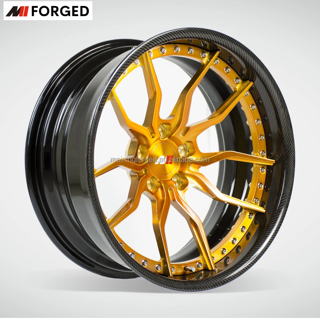 MN 19-20 Inch Forged Carbon Fiber Aftermarket Wheels Rims 30mm ET New 2 Piece for BMW for Porsche Tesla Shelby GT350R for Mustan