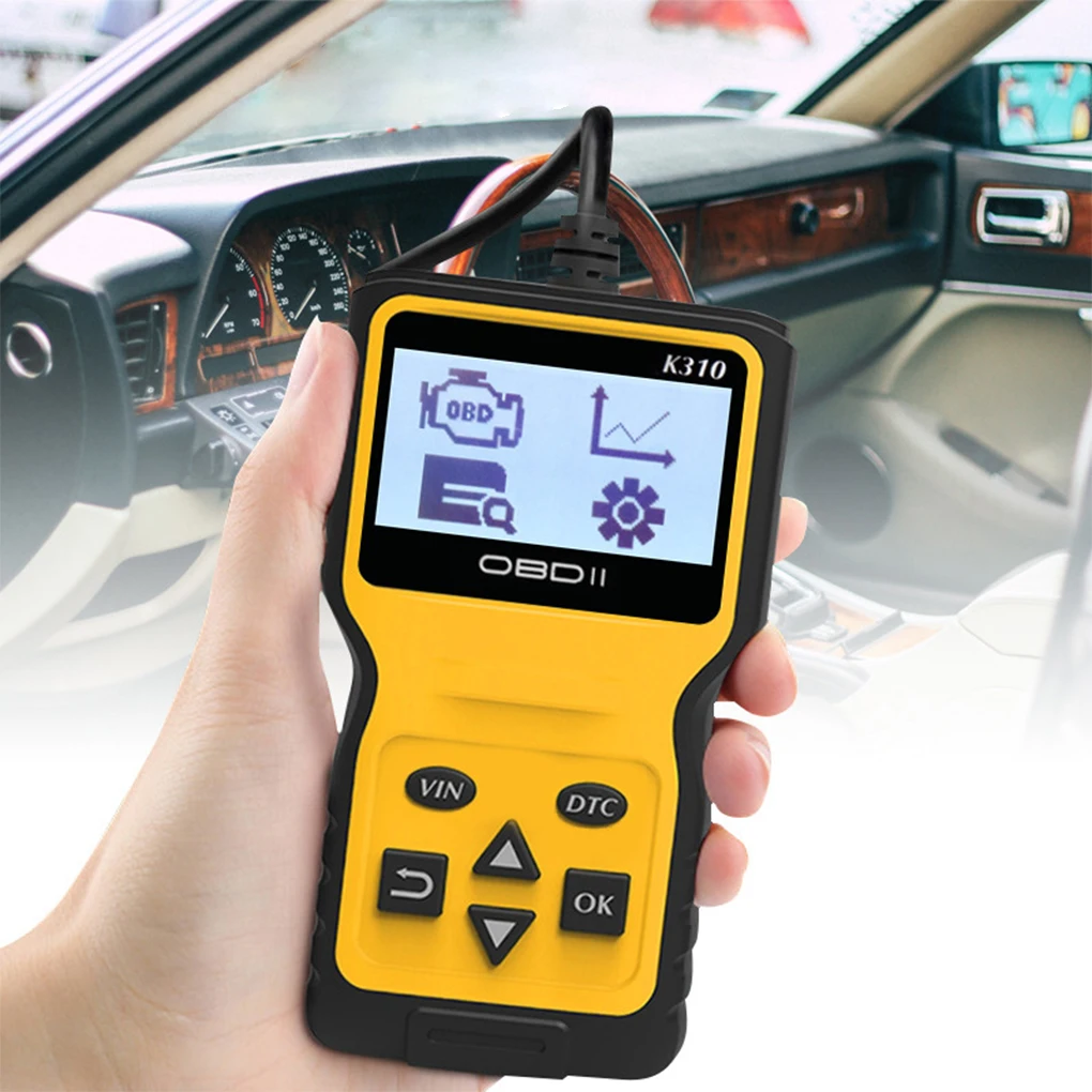 Automotive Code Scanner Diagnose Quickly Read/Clear Vehicle Trouble Codes Large Screen Display