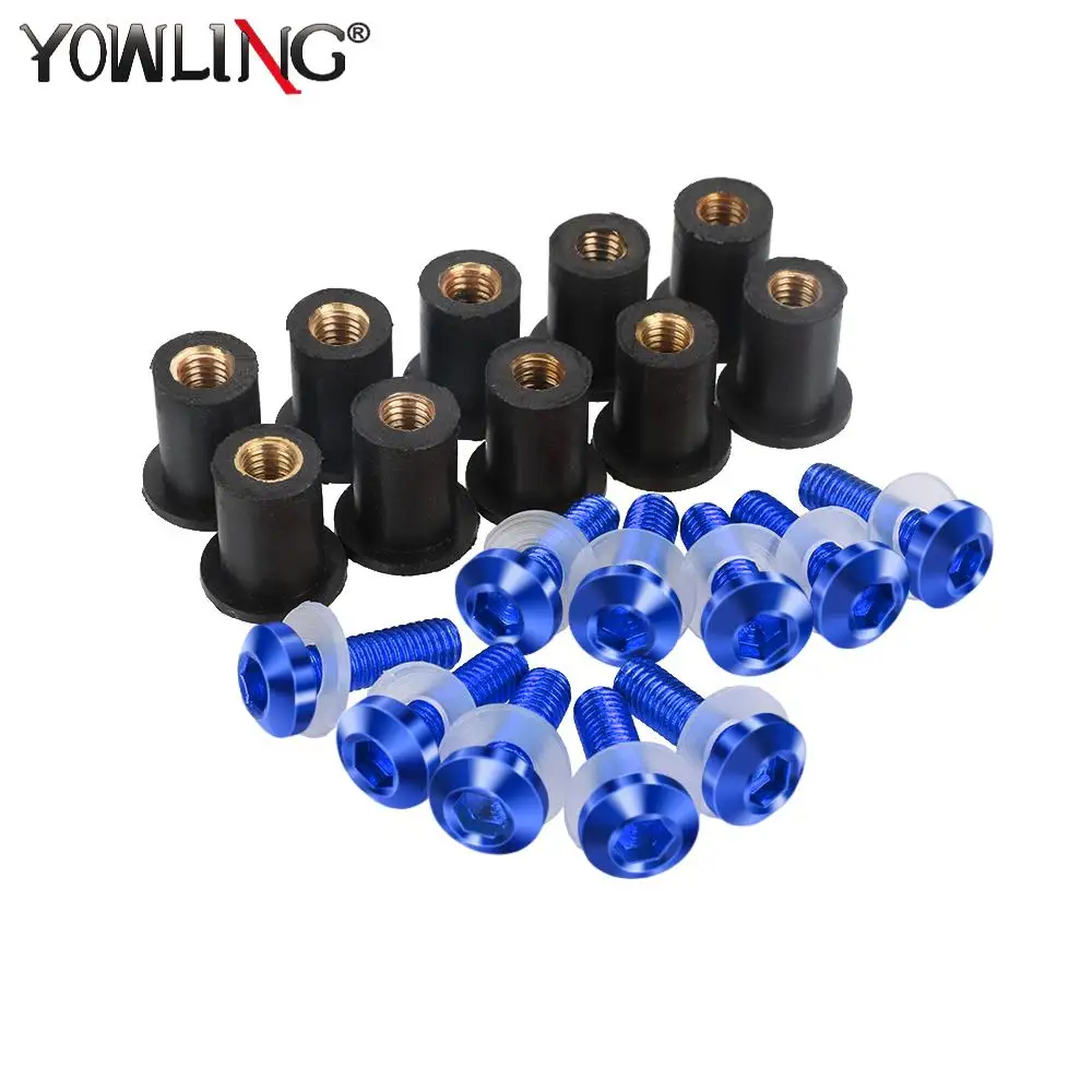 10 PCS M5 Windscreen Windshield Wind Deflectors Bolts For YAMAHA TRACER 900 700 GT 900GT TRACER MT09 MT07 TRACER 7/ GT 9 / GT