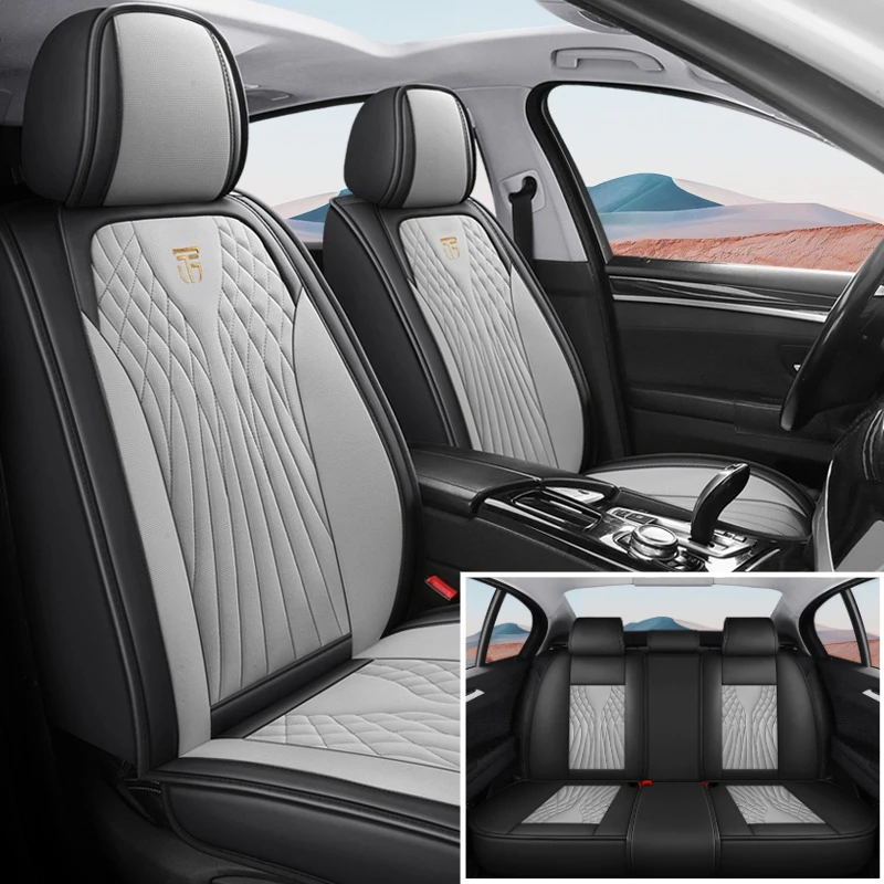 

5 Seats High-quality Napa leather Car Seat Covers color-matched 3D sewing Comfortable Breathable Easy Installation Universal Fit