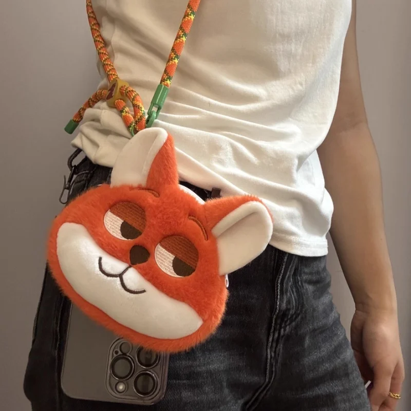 

Genuine Disney Zootopia Plush Keybag Women'S New 2025 Cute Storage Bag Toy Plush Animal Movie Accessories For Kid Birthday Gift
