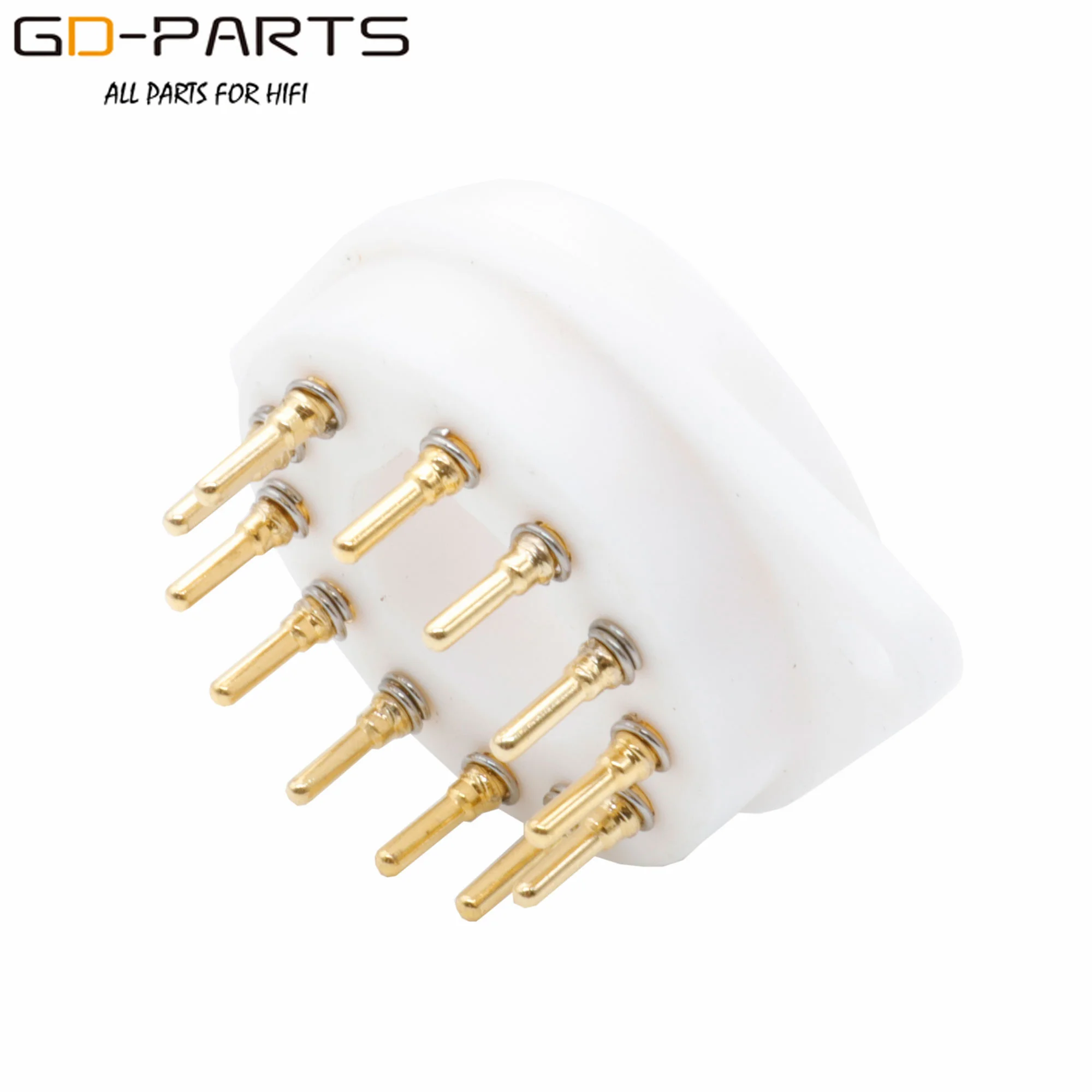 EIZZ 12Pin Soket Tabung PTFE untuk 6U10 6Z10 6BN11 Pin Kuningan Berlapis Emas 24K Desain Kebisingan Rendah