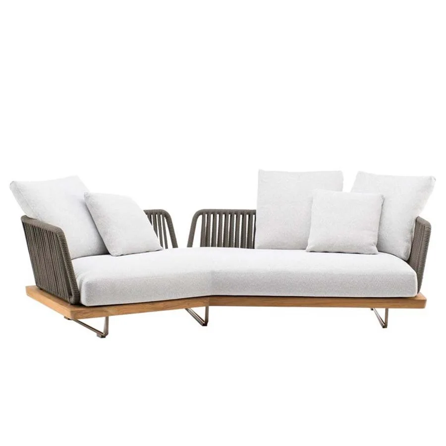 

Nordic outdoor sofa outdoor leisure open-air rock slab coffee table courtyard garden solid wood