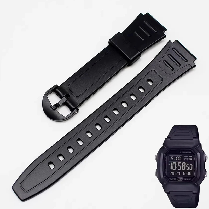Correa de silicona para hombre y mujer, pulsera de silicona con hebilla, correa de reloj para Casio G Shock W-800H W-217 AQ-S800W, correas de reloj deportivas