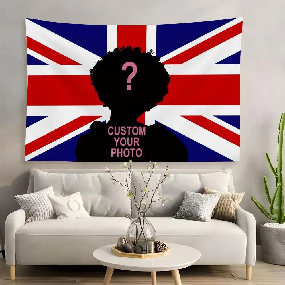 

Customization DIY Britain Tapestry Custom Home Living Room Bedroom Wall Decor Wallpaper Backdrop Cloth With Clips