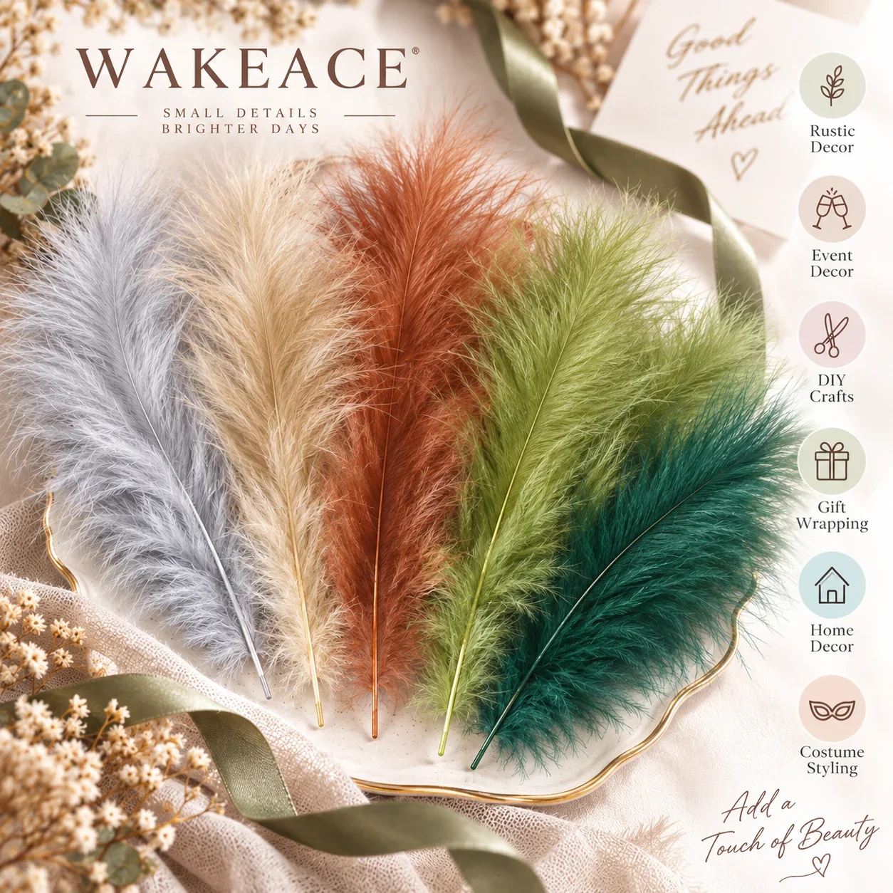 Colorful Turkey Feathers Soft Fluffy Decorative Plumes for DIY Crafts Wedding Party Home Decor Gift Wrapping Hair Accessories