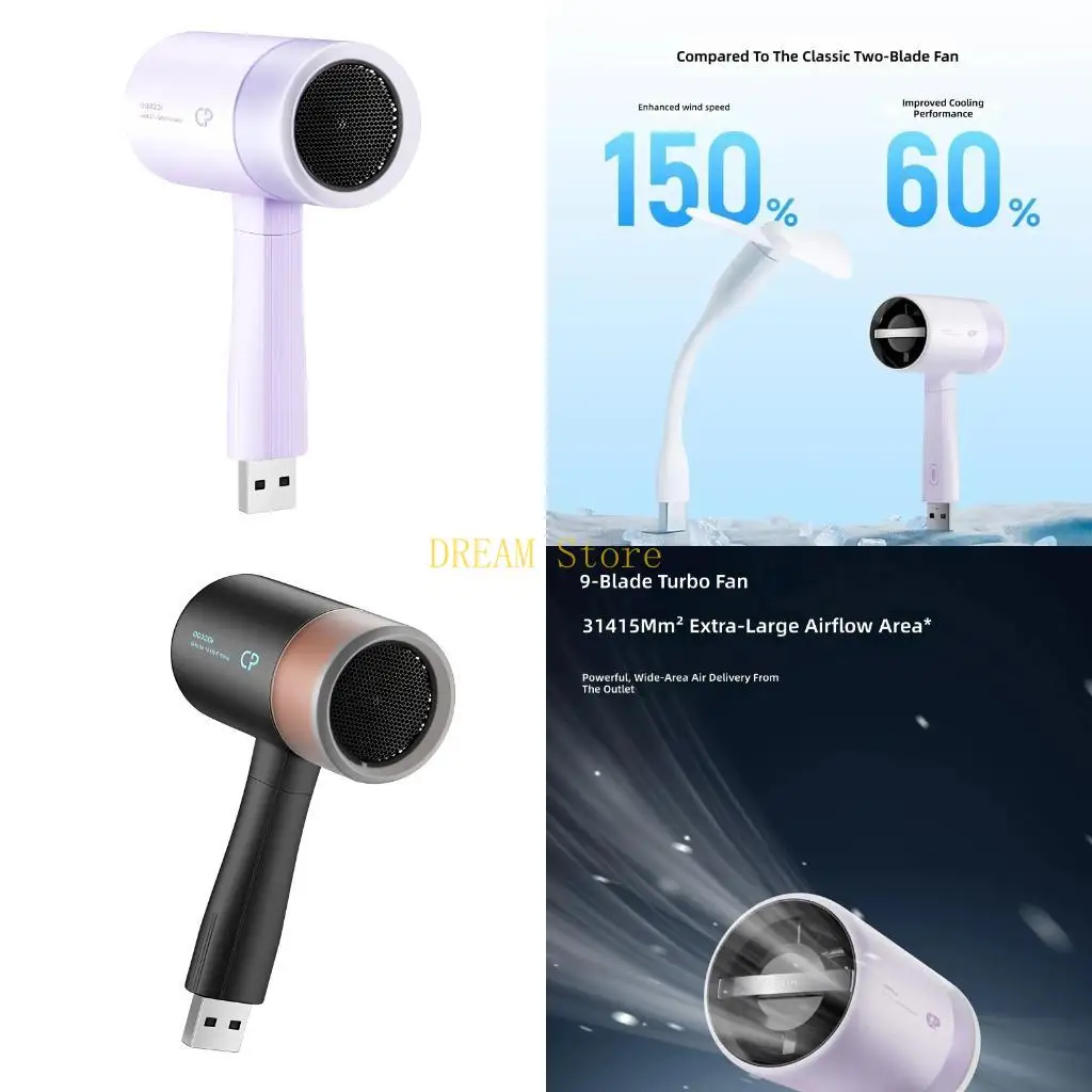 High Speed 3 Gear Portable USB Fan Strong Wind For Camping Office Travel Best Sale