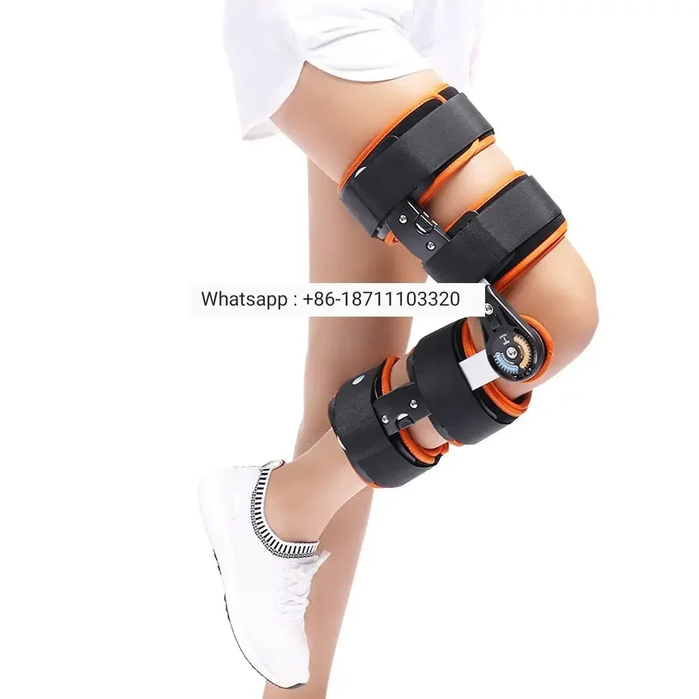 

HKJD Leg Stabilizer Adjustable Knee Immobilizer Brace Hinged ROM Knee Brace Medical Orthopedicss Post Op Knee Brace