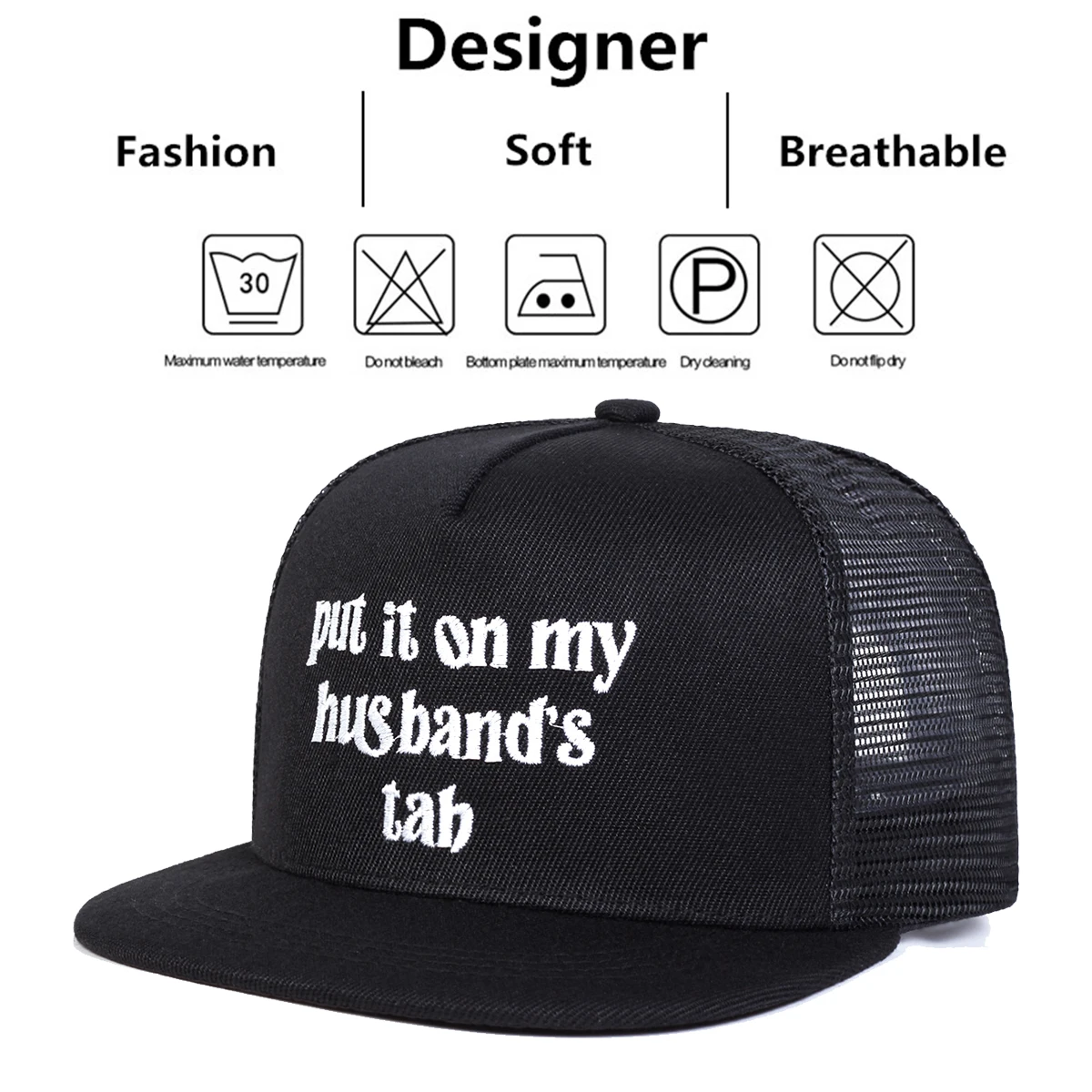 Unisex ใส่สามีของฉัน Tab เย็บปักถักร้อย Hip-Hop หมวกสุทธิฤดูใบไม้ผลิฤดูร้อนกลางแจ้งปรับ Casual เบสบอลหมวกครีมกันแดดหมวก