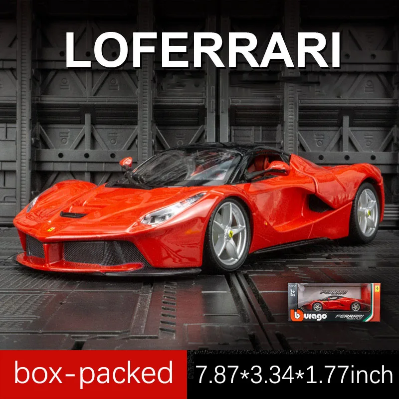 Original Bburago1:24 Ferrari Laferrari Alloy Car Model Children's Toys Die-cast Model Car Collectible Miniature Car Decoration