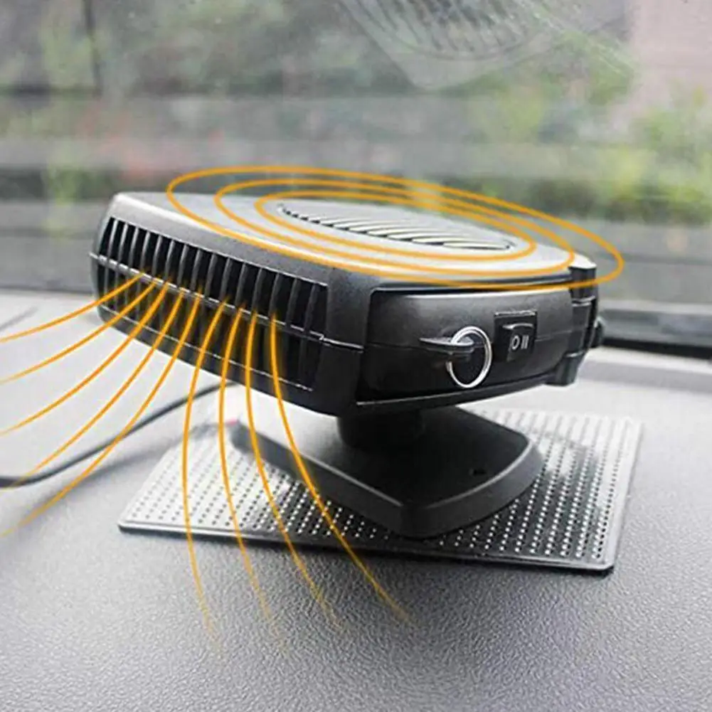 Car Heater Demister Defogger 12V Car Air Heater Fan Winter Windshield Defogger Defroster Adjustment Rotation Fan